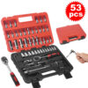 1-4inch Socket Set Ratchet Torque Wrench Combo CRV Auto Car Repairing Tool - 53pcs