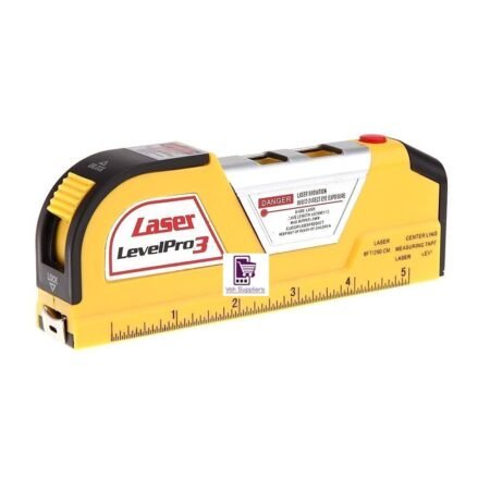 8FT 2. 5m Measuring Tape Laser Level Pro3 with 2 Way Level Bubbles and Laser Power On/Off laser