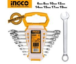 INGCO 8pcs combination spanner set Size 6-19mm