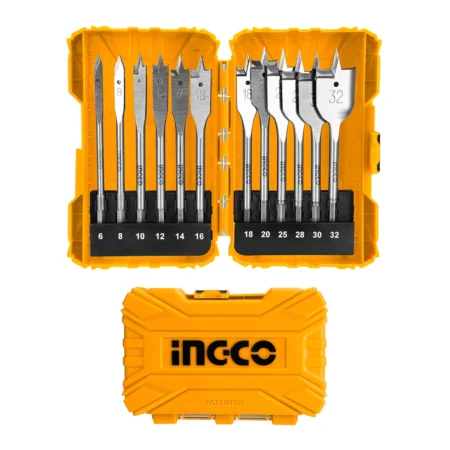 INGCO AKDL1201 12 Pcs flat wood drill bits set