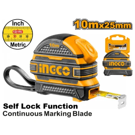 INGCO HSMT081025 Steel measuring tape 10mx25mm