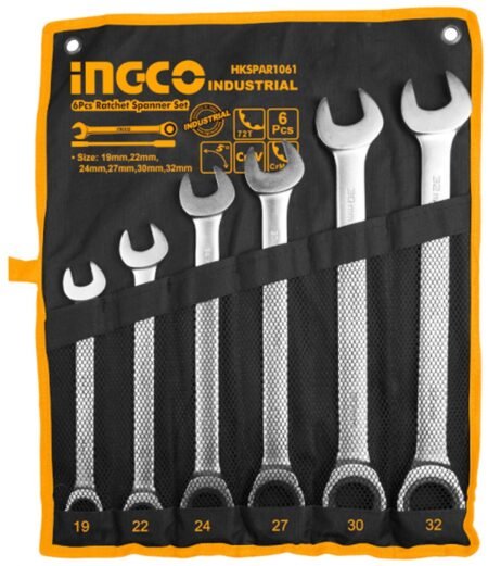 INGCO Ratchet Spanner 6pcs Set 19-32mm - HKSPAR1061