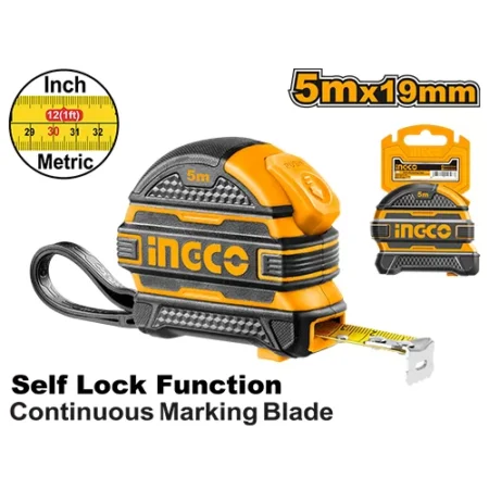 INGCO Steel measuring tape Length & width 5mx19mm