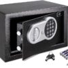 Safe Box with Sensor Light Electronic Digital Keypad Steel Construction Money Safe