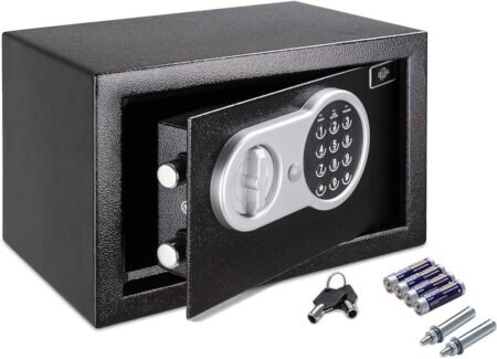 Safe Box with Sensor Light Electronic Digital Keypad Steel Construction Money Safe