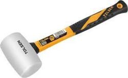 Tolsen White Rubber Mallet 24oz, Rubber Mallet Hammer, - Soft, Nonslip, Mallet for Construction