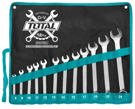 Total 12pcs combination spanner set 6-24mm