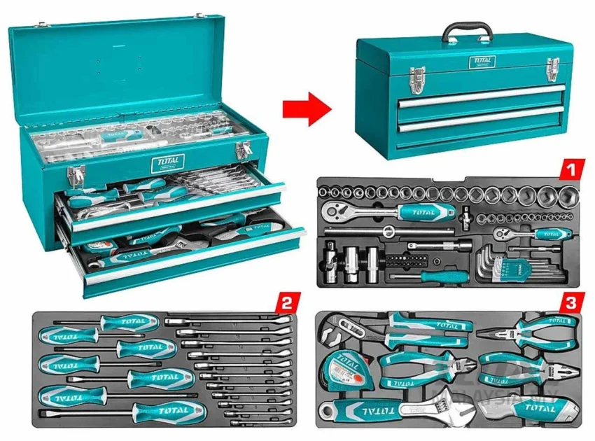 Total Machine Set Total THPTCS70971 97 Pcs Tool Chest Set | Kenya Electricals