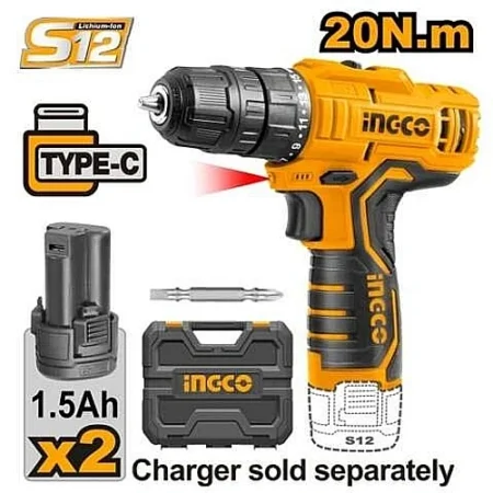 INGCO CDLI12328 Lithium-Ion cordless drill 12V