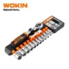 WOKIN 14 pcs ¼ inch ratchet handle with sockets set