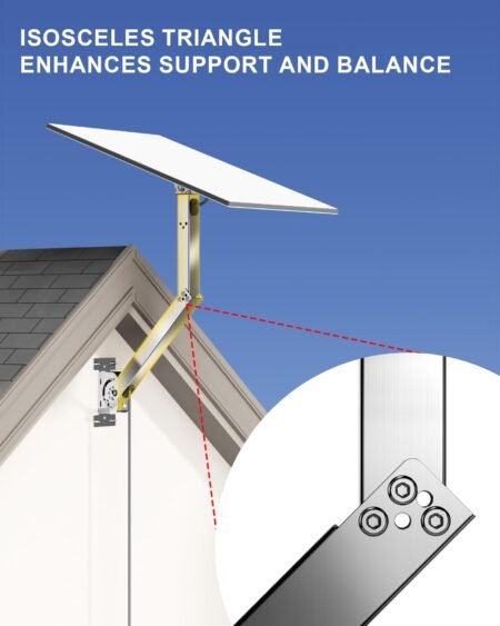 Alternative view of Starlink Gen 3 Adjustable Mount Kit – Stainless Steel Pipe Adapter for Wall, Roof, or Pole Mounting